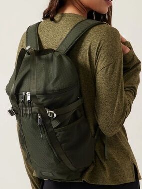 Athleta excursion backpack Aspen Olive, durable rip stop bag